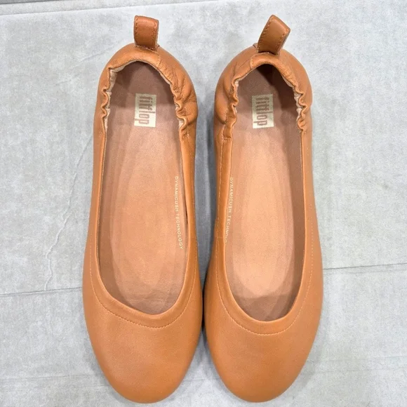 FitFlop Women's Tan Ballet Flats - Picture 2 of 13